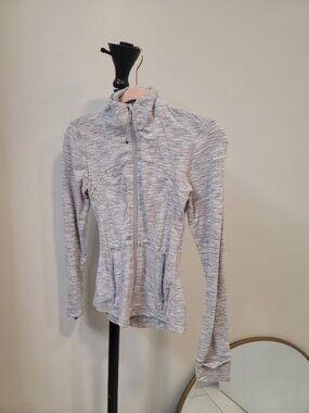 Lululemon Define Jacket Luon Wee Are From Space Ice Grey Alpine White Size 2